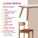 Ver imagem 6 de Conjunto Sala de Jantar Mesa Malta 120cm Tampo Laqueado com Vidro e 4 Cadeiras Star