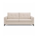 Ver imagem 3 de Sofá Sala de Estar Marselha 210cm 3 Lugares Pés em Metal Bouclê Off White M1 - Monari Design