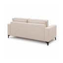 Ver imagem 4 de Sofá Sala de Estar Marselha 210cm 3 Lugares Pés em Metal Bouclê Off White M1 - Monari Design