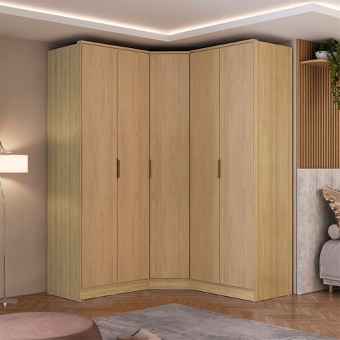 Guarda Roupa Modulado Ravi em Mdf 164x232,2cm 5 Portas Olmo 1111