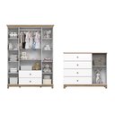 Ver imagem 4 de Conjunto Quarto de Bebê Guarda-Roupa e Cômoda Sophia Espresso Móveis Branco/Jequitiba