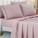 Ver imagem 1 de Conjunto Cama Casal King Size Lizzie 04 Pç Bordado 300 Fios Toque Extra Macio:rosa