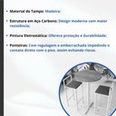 Ver imagem 3 de Conjunto Mesa Alta Bistrô Redonda Pinus 2 Banquetas Confort Estofado White Don Castro