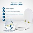 Ver imagem 5 de Assento Sanitário Carrara Amendoa para Vaso Deca com Ferragem Dourada