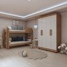 Quarto Infantil Completo com Guarda-roupa e Beliche Théo - 1