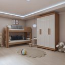 Ver imagem 1 de Quarto Infantil Completo com Guarda-roupa e Beliche Théo