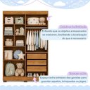 Ver imagem 3 de Quarto Infantil Completo com Guarda-Roupa e Beliche Théo Marrom/Amadeirado
