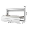 Cama de Parede Dobrável Solteiro Horizontal Framar Branco com Colchão Probel D20 - 4