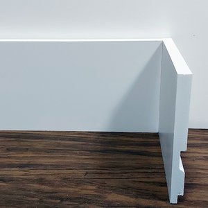 Rodapé de Poliestireno 10cm de Altura Branco Liso por Metro - Formix 3d
