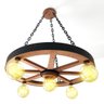 Luminária Roda de Carroça 5 Bocal 65 Cm - Kit 4 Peças - 1