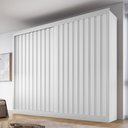 Ver imagem 1 de Guarda-roupa Casal Atlanta 2 Portas 4 Gavetas com Ripado 100% Mdf Branco Acetinado - Mademarques