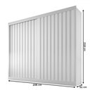 Ver imagem 4 de Guarda-roupa Casal Atlanta 2 Portas 4 Gavetas com Ripado 100% Mdf Branco Acetinado - Mademarques