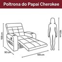 Ver imagem 7 de Poltrona do Papai Reclinável Eletrica Luxo Premium com Carregador Celular Usb Cherokee Matrix Cor: