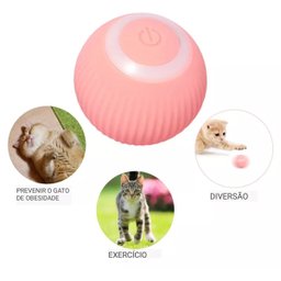 Bola Giratoria Inteligente Brinquedo Gato Pet Bolinha Usb Bateria Recarregavel Smart Interativo Pets - 10