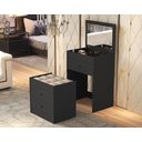 Ver imagem 2 de Penteadeira com Banco Gaveteiro Multiuso Funcional Maquiagem:‎ Preto