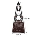 Ver imagem 4 de Cadeira Balanço Suspenso Lua em Corda Náutica Marrom/verde