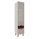 Ver imagem 5 de Cozinha Completa Modulada 6 Peças 1 Cristaleira 2 Armários Aéreos 1 Paneleiro 2 Balcões com Tampos Impermeáve Cinza/Branco/Fendi