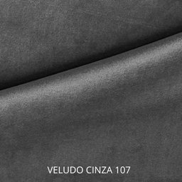 Kit 2 Poltrona Fortaleza Veludo Cinza Base em Metal Preto - 13