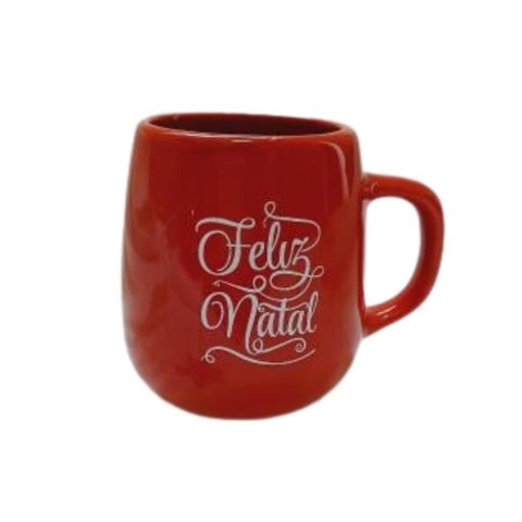 Caneca Bojuda Presente Vermelha com Frase Feliz Natal