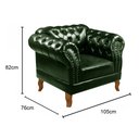 Ver imagem 3 de Poltrona com Puff Decorativo Chesterfield Capitonê Dom Pedro