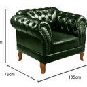 Ver imagem 2 de Poltrona com Puff Decorativo Chesterfield Capitonê Dom Pedro