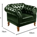 Ver imagem 2 de Poltrona com Puff Decorativo Chesterfield Capitonê Dom Pedro Verde