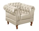 Ver imagem 1 de Poltrona Dom Pedro Chesterfield Retrô Decorativa Bege