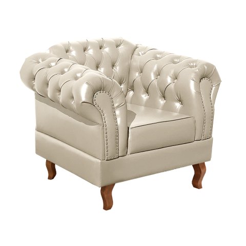 Poltrona Dom Pedro Chesterfield Retrô Decorativa
