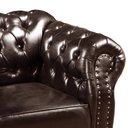Ver imagem 6 de Poltrona Decorativo Dom Pedro Chesterfield Retrô Decorativa Marrom Café