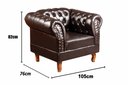 Ver imagem 3 de Poltrona Decorativo Dom Pedro Chesterfield Retrô Decorativa Marrom Café