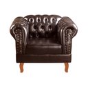 Ver imagem 4 de Poltrona Decorativo Dom Pedro Chesterfield Retrô Decorativa Marrom Café