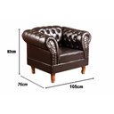 Ver imagem 3 de Poltrona Decorativo Dom Pedro Chesterfield Retrô Decorativa
