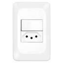 Ver imagem 1 de Interruptor Simples + Tomada 2p+t 10 Ampères 4x2 - Lgx103 - Pial Interruptor Simples + Tomada 2p+t 1
