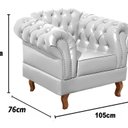 Ver imagem 2 de Poltrona Dom Pedro Chesterfield Retrô Decorativa Branco