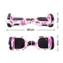 Ver imagem 4 de Hoverboard Overboard Skate Elétrico Led Rosa Camuflado