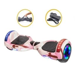 Hoverboard Overboard Skate Elétrico Led Rosa Camuflado - 3