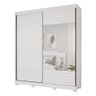 Guarda Roupa 2 Portas com Espelho Luana Branco 202cm Panan 202,2cm - 1