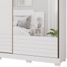 Guarda Roupa 2 Portas com Espelho Luana Branco 202cm Panan 202,2cm - 8