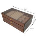 Ver imagem 2 de Porta Joias 3 Gavetas Pulseiras Anel Relogio Colar Cordao Caixa Organizadora Madeira Divosorias Biju
