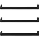 Ver imagem 1 de Kit 3 Puxadores Torralba Alça para Móveis 20cm Preto Fosco Oeiras Armários Gavetas