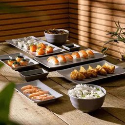 12 Bandejas Retangulares 29x14cm Travessa Melamina Servir Sushi Restaurantes Comida Japonesa Lyor - 2
