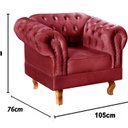Ver imagem 3 de Poltrona Dom Pedro Chesterfield Retrô Decorativa Vermelho Bordô