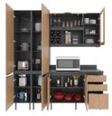 Ver mais imagens de Armário de Cozinha Completa Modulada Reta 8 Peças 180cm Cz1201 Margarida Tecnomóbili
