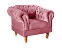 Ver imagem 2 de Poltrona Dom Pedro Chesterfield Retrô Decorativa Rosa