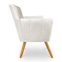 Ver imagem 5 de Kit 8 Poltronas Decorativa Leticia Suede Pés Palito Castanho - Pallazio