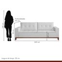 Ver imagem 5 de Sofá Living 3 Lugares 240cm Prestige Espresso Móveis
