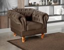 Ver imagem 1 de Poltrona Dom Pedro Chesterfield Retrô Decorativa Marrom