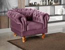 Ver imagem 1 de Poltrona Dom Pedro Chesterfield Retrô Decorativa Roxo
