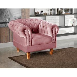 Poltrona Dom Pedro Chesterfield Retrô Decorativa