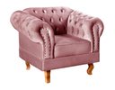 Ver imagem 2 de Poltrona Dom Pedro Chesterfield Retrô Decorativa Rosa Rose